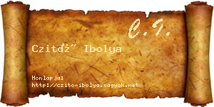 Czitó Ibolya névjegykártya