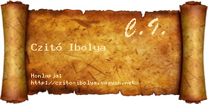 Czitó Ibolya névjegykártya
