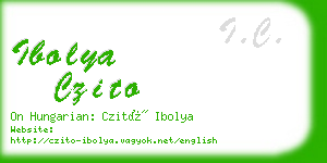 ibolya czito business card